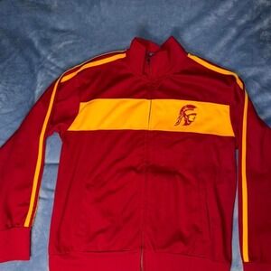 Campus Heritage University of  usc Trojans Men's 1/4 Zip Textured Jacket size  L